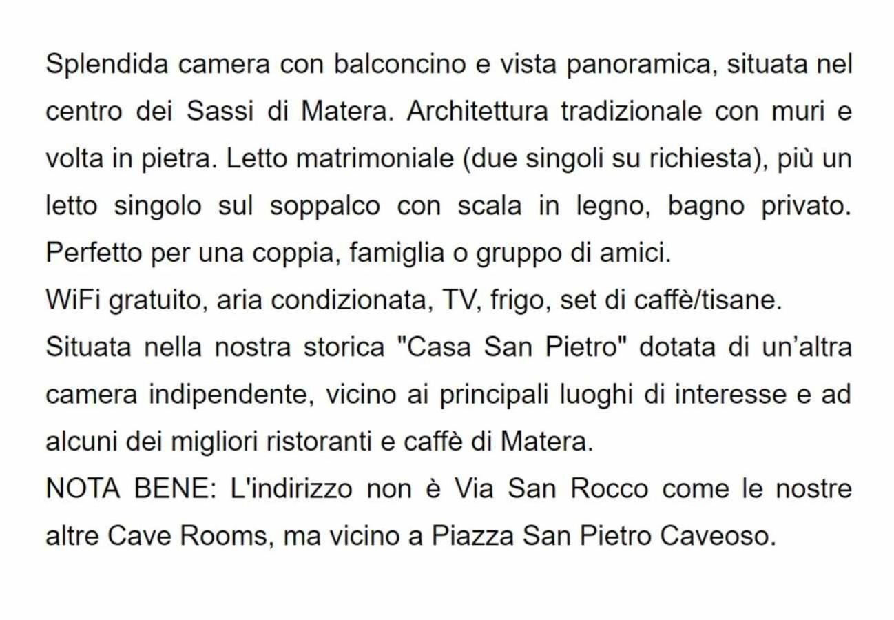 Cave Rooms Sassi Matera Pokoj fotografie